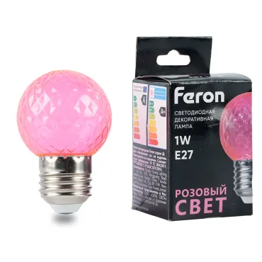 Лампа светодиодная E27 1W 230V Шар Feron 52177 Лампа светодиодная E27 1W 230V Шар Feron 52177
