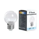 Светодиодная лампа E27 1W Feron 38120