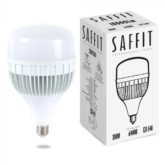 Лампа светодиодная SAFFIT SBHP1200 E27-E40 200W 230V 6400K 55268 от ImperiumLoft