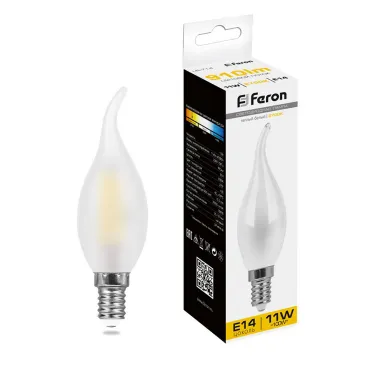 Лампа светодиодная Feron LB-714 Свеча на ветру E14 11W 230V 2700K 38009 Лампа светодиодная Feron LB-714 Свеча на ветру E14 11W 230V 2700K 38009