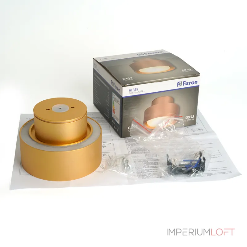 Светильник потолочный Feron HL367 GX53 IP44 12W от ImperiumLoft Светильник потолочный Feron HL367 GX53 IP44 12W от ImperiumLoft