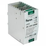 Трансформатор электронный для светодиодной ленты на DIN-рейку 240W 24V 63*125.5*113мм IP20 Feron 52137