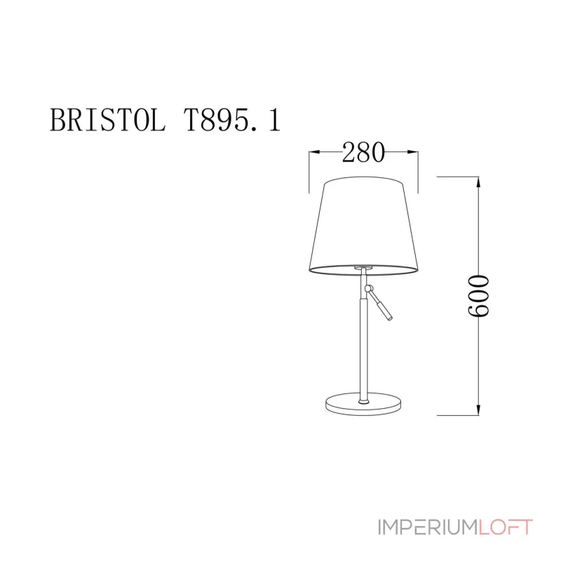 Настольная лампа Lucia Tucci Bristol BRISTOL T895.1 Настольная лампа Lucia Tucci Bristol BRISTOL T895.1