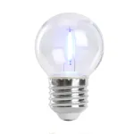 Лампа светодиодная Feron LB-383 Шарик прозрачный E27 2W 230V синий 48934