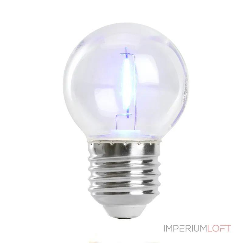 Лампа светодиодная Feron LB-383 Шарик прозрачный E27 2W 230V синий 48934