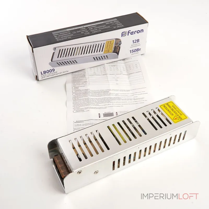 Трансформатор электронный для светодиодной ленты Feron LB009 12Вт 12,5A 150W 21496 Трансформатор электронный для светодиодной ленты Feron LB009 12Вт 12,5A 150W 21496