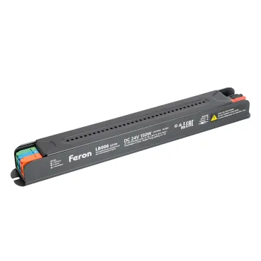 Трансформатор для светодиодной ленты с диммированием 150W 24V IP20 Feron 52130