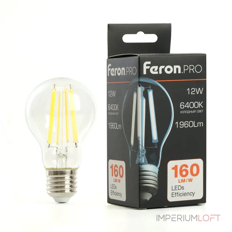 Лампа светодиодная Feron.PRO LB-1112 Шар E27 1960LM 12W 175-265V 6400K 48897 Лампа светодиодная Feron.PRO LB-1112 Шар E27 1960LM 12W 175-265V 6400K 48897