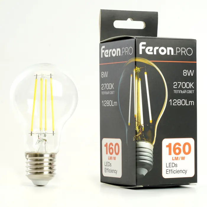 Лампа светодиодная Feron.PRO LB-1108 Шар E27 1280LM 8W 175-265V 2700K 48892 от ImperiumLoft