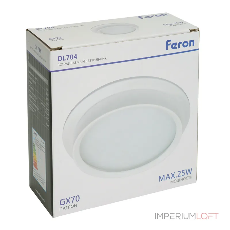 Светильник потолочный встраиваемый Feron DL704 GX70 IP44 25W от ImperiumLoft Светильник потолочный встраиваемый Feron DL704 GX70 IP44 25W от ImperiumLoft