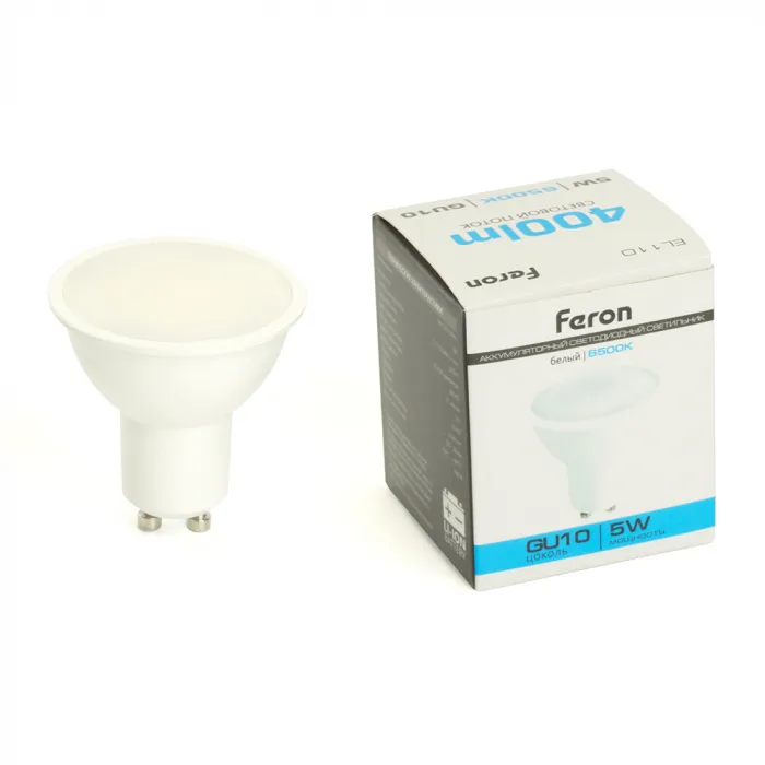Аккумуляторная светодиодная лампочка Feron EL110 GU10 IP20 5W от ImperiumLoft