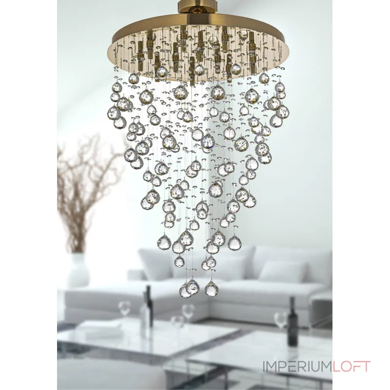 Каскадная люстра Arti Lampadari Flusso Gold Flusso H 1.4.55.615 G