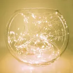 Светодиодная гирлянда 2м + 1м с питанием от батареек 200LED (теплый белый) Feron 32985