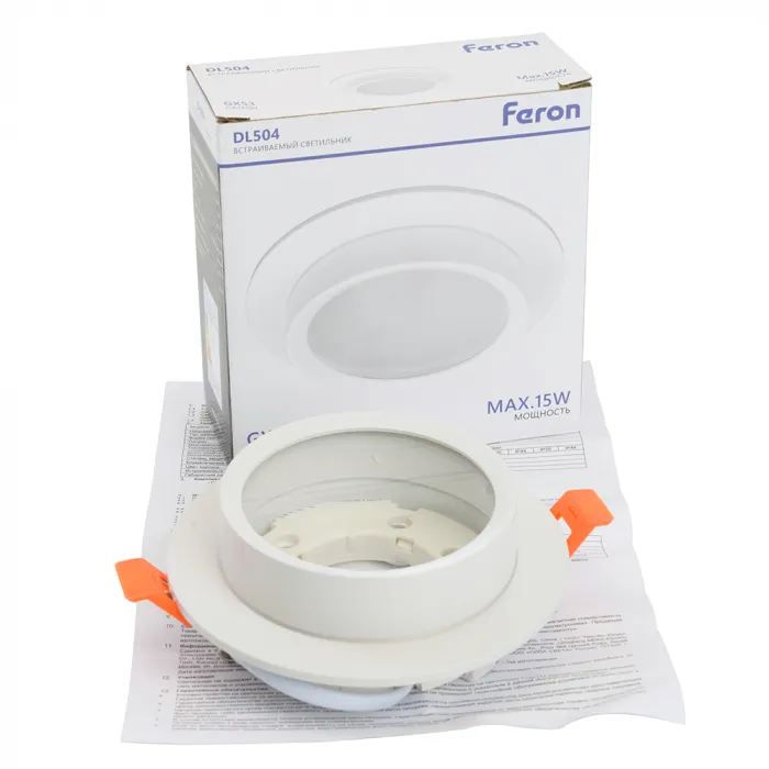 Светильник потолочный встраиваемый Feron DL504 GX53 IP44 15W от ImperiumLoft