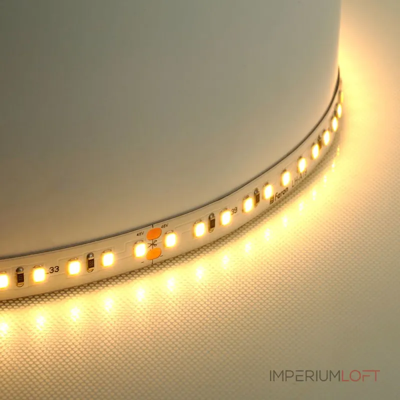 Лента светодиодная стабилизированная Feron 120SMD(2835)/м 8Вт/м 48V 40000*10*1.22мм 3000К IP20 LS420 48791