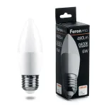 Лампа светодиодная Feron LB-1306 E27 6Вт 6400K 38052 Цвет арматуры хром Цвет плафонов разноцветный