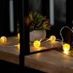 Гирлянда линейная от батареек FERON CL594, 10LED, (теплый белый) 1.8м IP20, 1W 51450