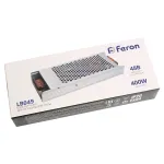 Трансформатор электронный для светодиодной ленты Feron LB049 48Вт 8,33A 400W 48804
