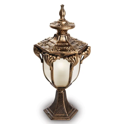 Наземный низкий светильник Feron Флоренция 11423 Цвет арматуры золото Цвет плафонов белый