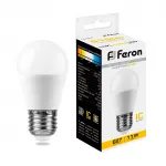 Лампа светодиодная Feron LB-750 Шарик E27 11W 175-265V 2700K 25949 от ImperiumLoft