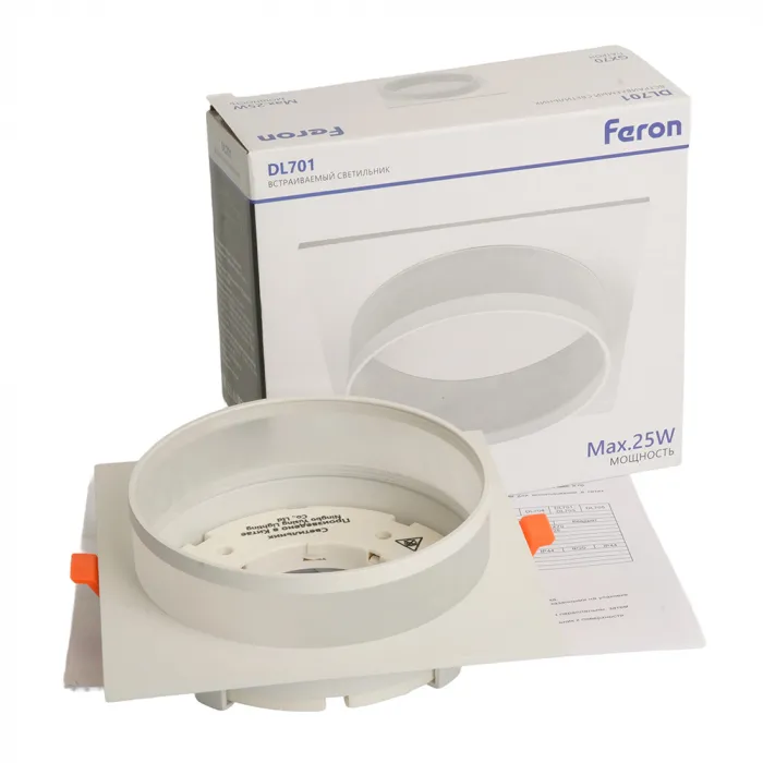 Светильник потолочный встраиваемый Feron DL701 GX70 IP20 25W от ImperiumLoft