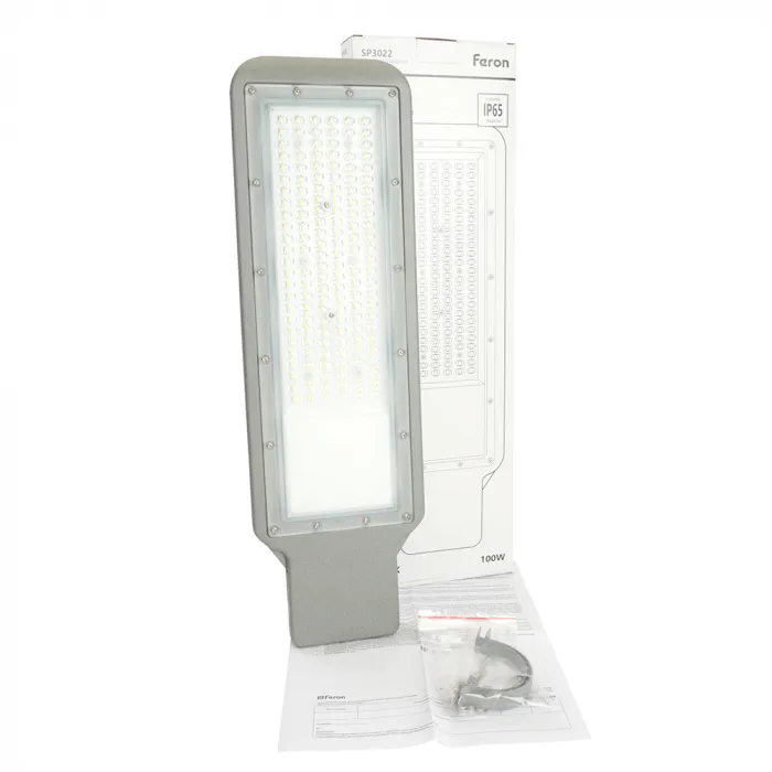 Светодиодный уличный консольный светильник Feron SP3022 LED IP65 100W 5000К от ImperiumLoft