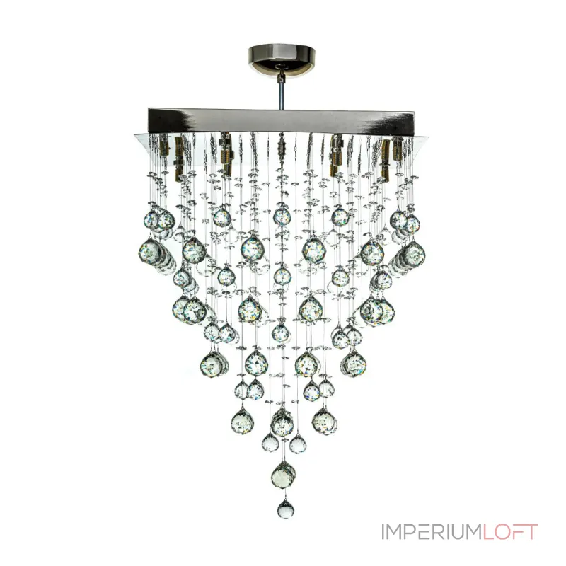 Каскадная люстра Arti Lampadari Flusso Nickel Flusso H 1.4.50.515 N Каскадная люстра Arti Lampadari Flusso Nickel Flusso H 1.4.50.515 N