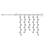 Гирлянда дождь FERON CL22, 200LED, (жёлтый)4.5м+3м 10см, IP44, 10W