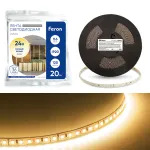 Светодиодная лента стабилизированная 120SMD(2835)/м 11Вт/м 24V 20000*10*1.22мм 3000К IP20 Feron 41276