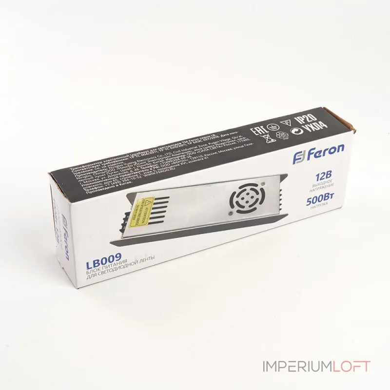 Трансформатор электронный для светодиодной ленты Feron LB009 12Вт 40A 500W 48009