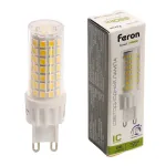 Лампа светодиодная диммируемая G9 10W 175-265V 4000K Feron 51742