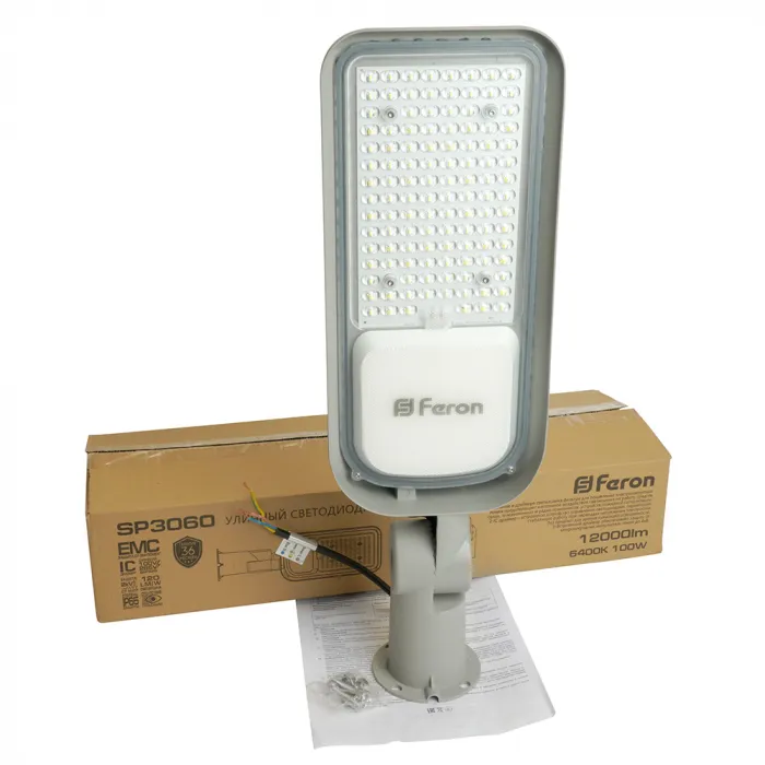 Светодиодный уличный консольный светильник Feron SP3060 LED IP65 100W 6400К от ImperiumLoft