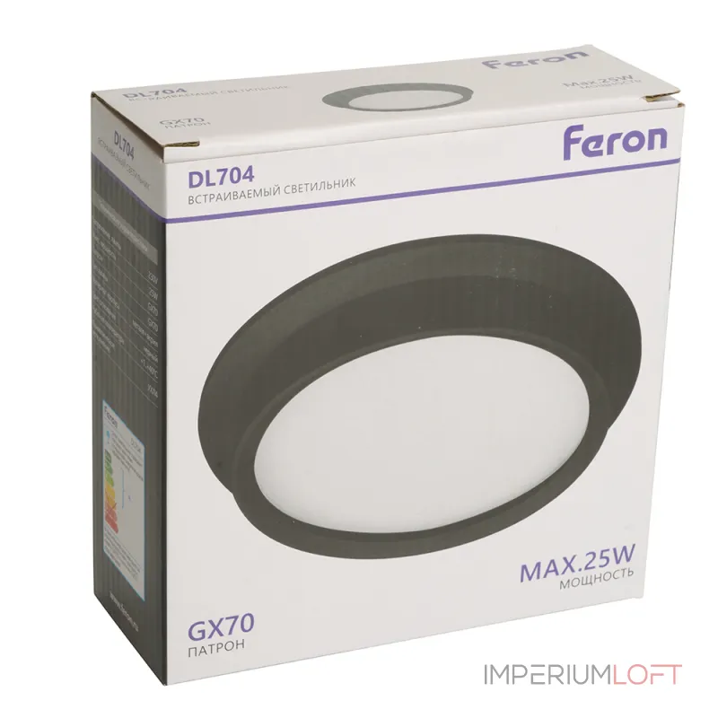 Светильник потолочный встраиваемый Feron DL704 GX70 IP44 25W от ImperiumLoft Светильник потолочный встраиваемый Feron DL704 GX70 IP44 25W от ImperiumLoft