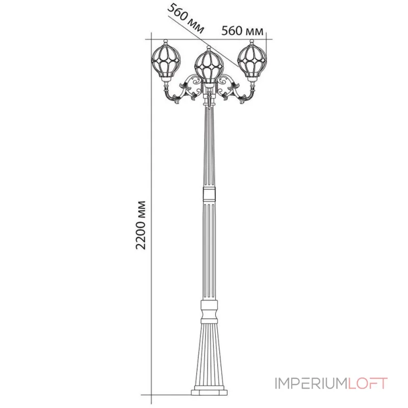 Фонарный столб Feron Сфера 11389