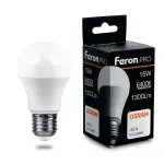 Лампа светодиодная Feron LB-1015 E27 15Вт 6400K 38037 Цвет арматуры никель Цвет плафонов белый