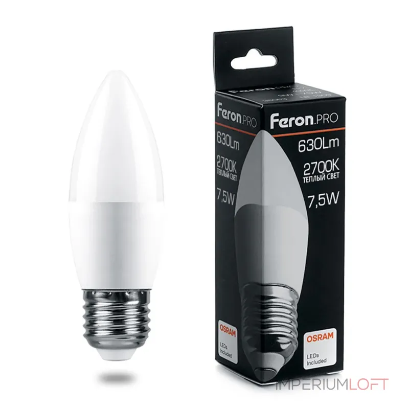 Лампа светодиодная Feron LB-1307 E27 7.5Вт 2700K 38056 Цвет арматуры хром Цвет плафонов прозрачный Лампа светодиодная Feron LB-1307 E27 7.5Вт 2700K 38056 Цвет арматуры хром Цвет плафонов прозрачный