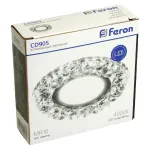 Встраиваемый светильник Feron 28848 Цвет арматуры хром Цвет плафонов прозрачный