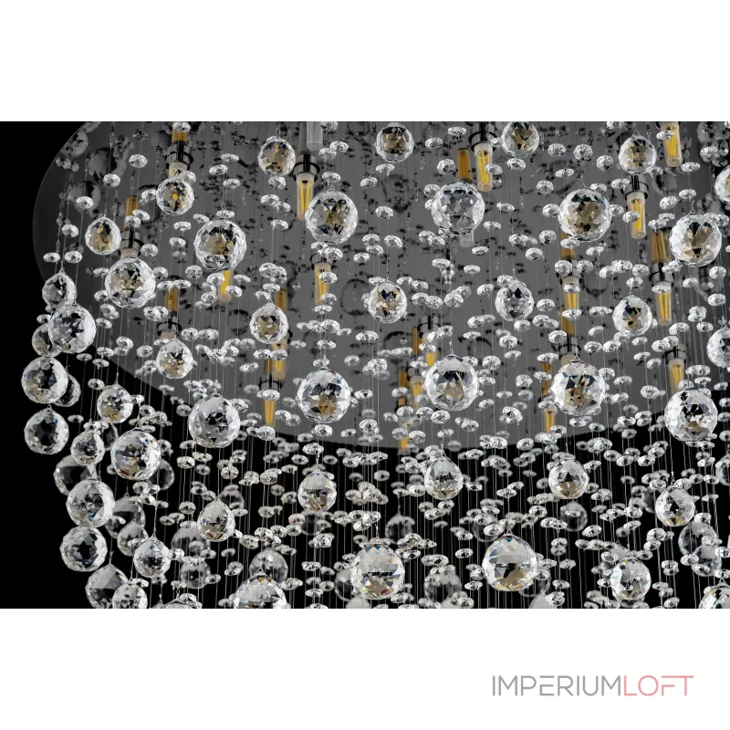 Подвесная хрустальная люстра Arti Lampadari Flusso Nickel Flusso H 1.4.80.615 N Подвесная хрустальная люстра Arti Lampadari Flusso Nickel Flusso H 1.4.80.615 N