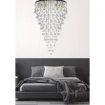 Подвесная хрустальная люстра Arti Lampadari Flusso Nickel Flusso H 1.4.80.615 N