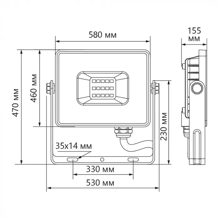 Светодиодный прожектор Feron LL-928 LED IP65 500W 6400К от ImperiumLoft