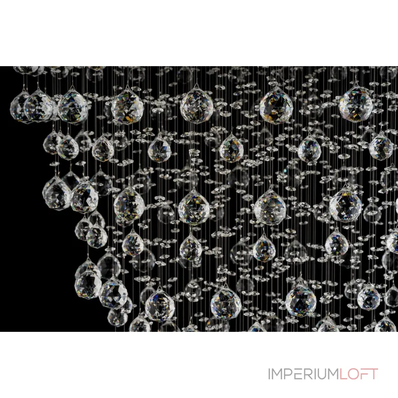 Подвесная хрустальная люстра Arti Lampadari Flusso Nickel Flusso H 1.4.80.615 N Подвесная хрустальная люстра Arti Lampadari Flusso Nickel Flusso H 1.4.80.615 N