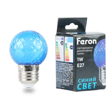 Лампа светодиодная E27 1W 230V Шар Feron 52162