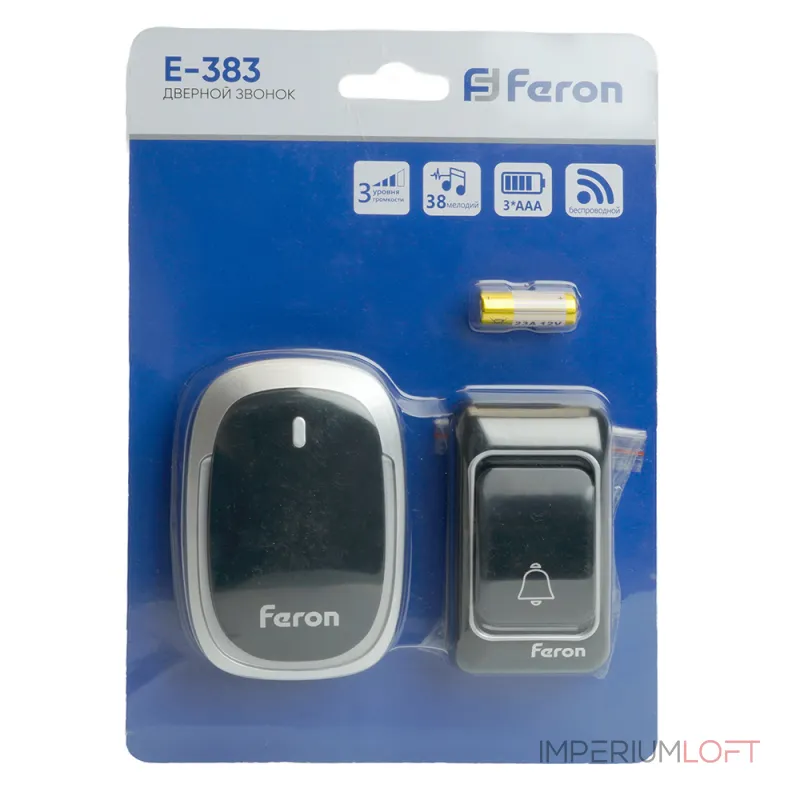 Звонок дверной беспроводной Feron E-383 48924 от ImperiumLoft