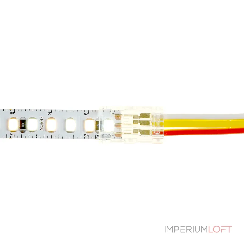 Соединитель лента-блок питания 10мм для CCT SMD ленты шириной 8 мм Feron 52002