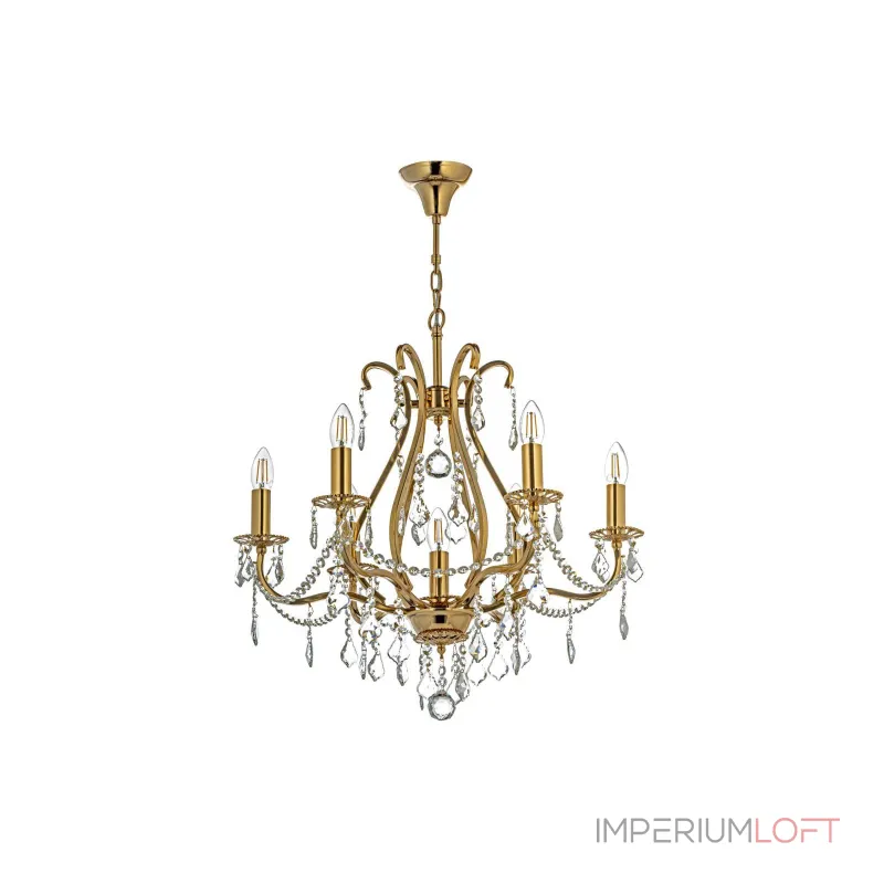 Подвесная люстра Arti Lampadari Ercolano Gold Ercolano E 1.1.6.602 G Подвесная люстра Arti Lampadari Ercolano Gold Ercolano E 1.1.6.602 G