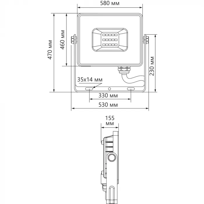 Светодиодный прожектор Feron LL-928 LED IP65 500W 6400К от ImperiumLoft