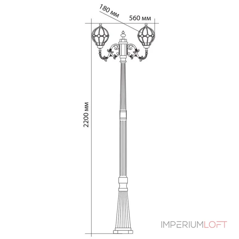 Фонарный столб Feron Сфера 11384 от ImperiumLoft Фонарный столб Feron Сфера 11384 от ImperiumLoft