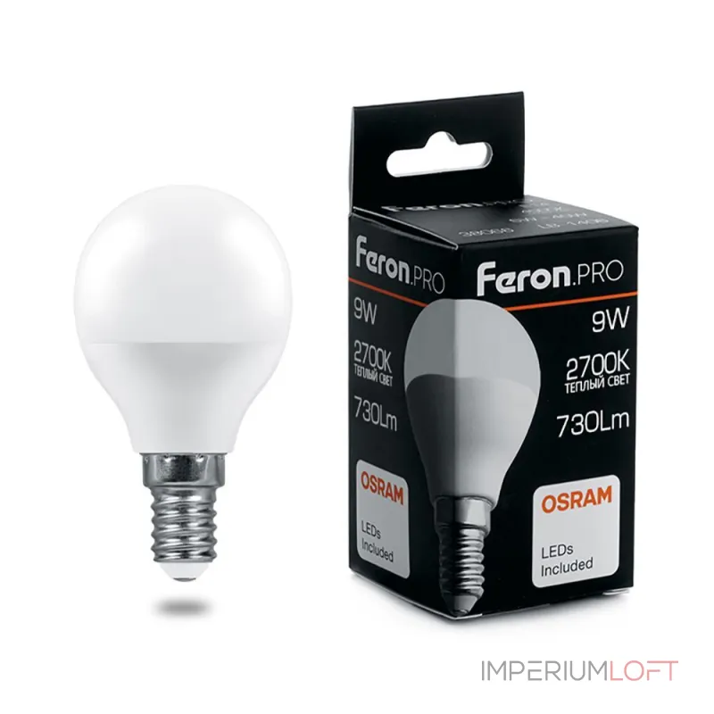 Лампа светодиодная Feron LB-1409 E14 9Вт 2700K 38077 Цвет арматуры медь Цвет плафонов медь Лампа светодиодная Feron LB-1409 E14 9Вт 2700K 38077 Цвет арматуры медь Цвет плафонов медь