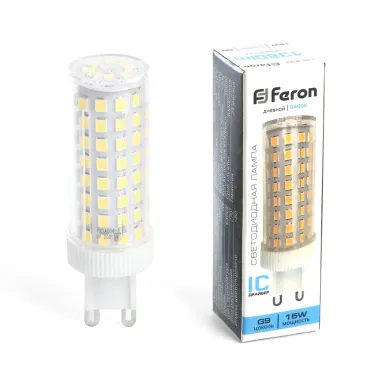 Лампа светодиодная Feron Lb 437 G9 15Вт 6400K 38214