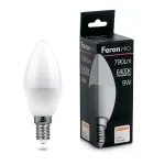 Лампа светодиодная Feron LB-1309 E14 9Вт 6400K 38061 Цвет арматуры хром Цвет плафонов хром